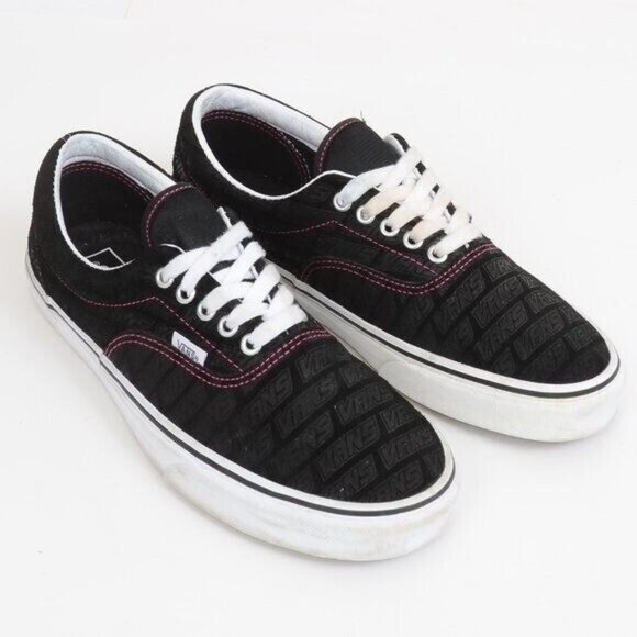 Vans Other - Vans Men's 10 Embossed Era Black Suede Low Lace Up Sneakers EUC